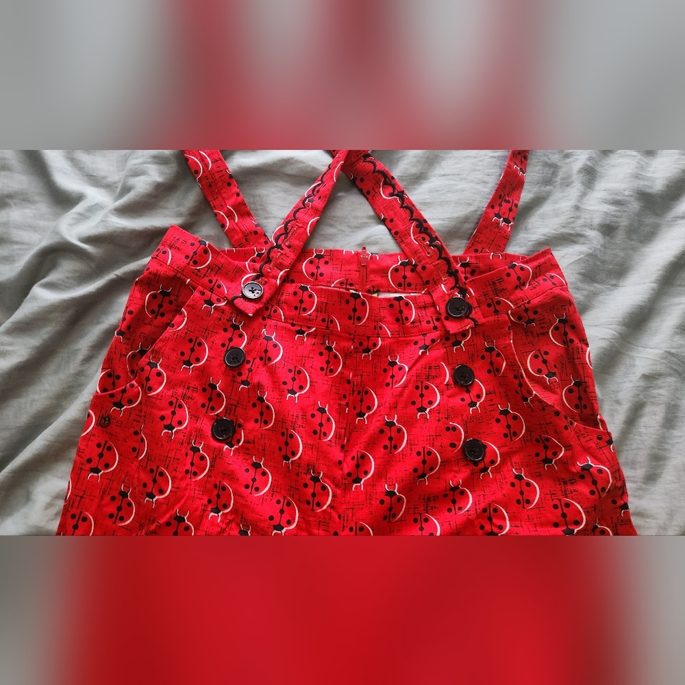 Modcloth Ladybug Suspender Pants - image 3